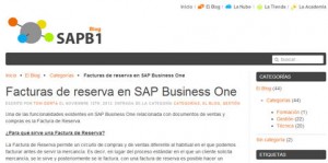 Facturas de reserva en SAP Business One