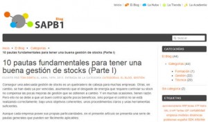 Pautas para la gestión de stocks